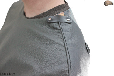 copy of Leather apron F18 GREY protective front with sleeves / butcher / welding / cook / barbecue / locksmith