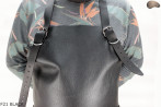 Schutzschürze aus Leder F21 BLACK/Metzger/Schweißer/Koch/Grill/Schlosser