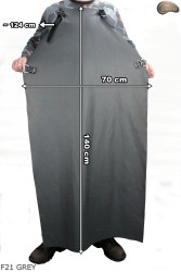 Schutzschürze aus Leder F21 GREY/Metzger/Schweißer/Koch/Grill/Schlosser