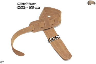 G7 elektromos/basszusgitár heveder, valódi bőr