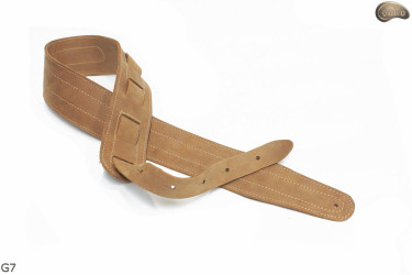 Sangle pour guitare électrique/basse G7 en cuir naturel
