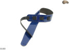 G100 BLUE electric/bass guitar strap, genuine leather, reversible