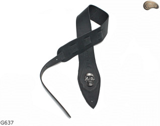 G637 SKULL electric/bass guitar strap, genuine leather