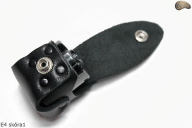 E4 BLACK GLOSSY holster case for the cylinder/magazine of the 1873 Colt Peacemaker revolver, caliber .44