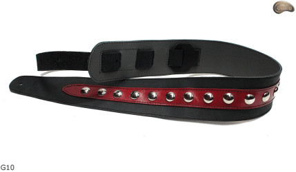 G10 electric/bass guitar strap, genuine leather, reversible