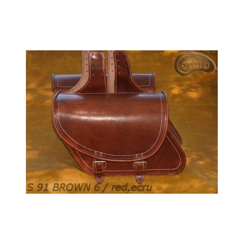 Leather Saddlebags S91 Brown 6  *TO REQUEST*