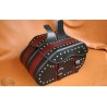 LEATHER SADDLEBAGS S07 RED