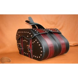 LEATHER SADDLEBAGS S07 RED