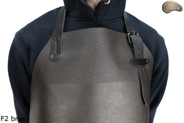 Leather protective apron F2 BROWN /butcher/welding/chef/barbecue/locksmith