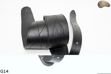 G14 gitárpánt, kétoldalas bőr pánt elektromos basszusgitárhoz