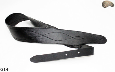Gitarrengurt G14 Leder doppelseitiger Gurt für E-Bassgitarre