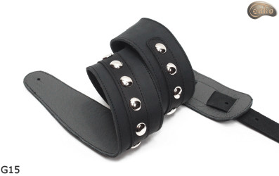 G15 guitar strap, double-sided leather strap for electric bass guitar