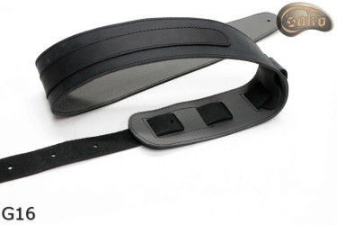 Gitarrengurt G16 Leder doppelseitiger Gurt für E-Bassgitarre