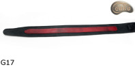 Sangle pour guitare G17 RED en cuir, sangle double face pour guitare basse électrique
