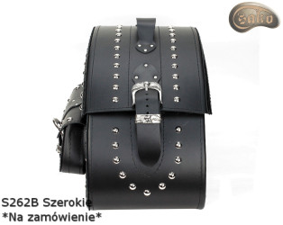 LEATHER SADDLEBAGS S262B WIDE *TO ORDER*