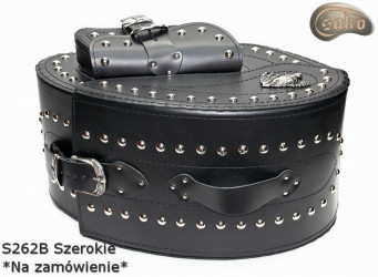 LEATHER SADDLEBAGS S262B WIDE *TO ORDER*