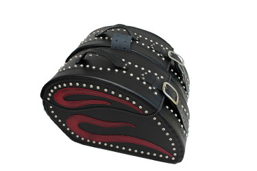 LEATHER SADDLEBAGS S152 RED