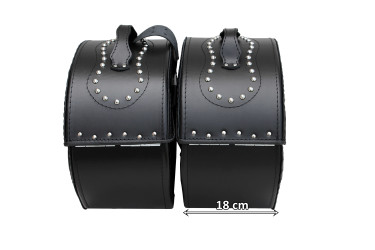 LEATHER SADDLEBAGS S152 RED