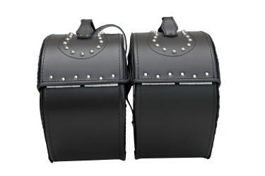 LEATHER SADDLEBAGS S152 RED