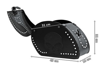 Bőr táska S152 SKULL