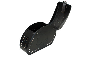 LEATHER SADDLEBAGS S152 SKULL