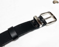 PA53 leather belt with flat decorative rivets