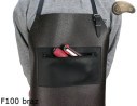 Leather protective apron F100 BROWN/butcher/welding/chef/barbecue/locksmith