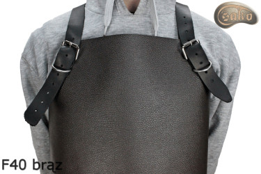 Schutzschürze aus Leder F40 brown Druckfrei Metzger/Schweißer/Koch/Grill/Schlosser