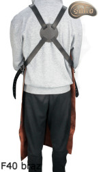 Schutzschürze aus Leder F40 brown Druckfrei Metzger/Schweißer/Koch/Grill/Schlosser