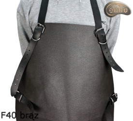 Schutzschürze aus Leder F40 brown Druckfrei Metzger/Schweißer/Koch/Grill/Schlosser