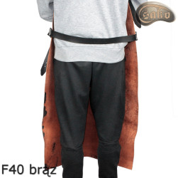 Tablier de protection en cuir F40 brown sans pression boucher/soudure/chef/barbecue/serrurier
