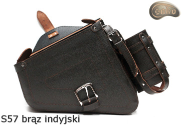LEATHER SADDLEBAG S57 RETRO VINTAGE  H-D SPORTSTER