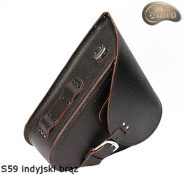 LEATHER SADDLEBAG S59 RETRO VINTAGE H-D SOFTAIL