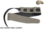 Gitarrengurt G21 für E-Gitarre/Bass – Dunkelbeige/Schwarz, beidseitig verwendbar, Echtleder