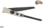 G23 Electric/Bass Guitar Strap – Reversible (Black/Light Beige) – Genuine Leather