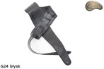 Sangle G24 pour guitare électrique/basse en cuir véritable brillant double face