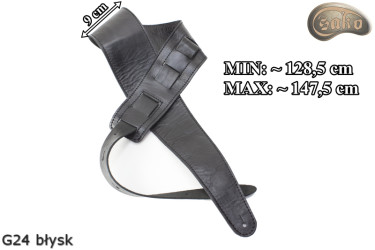 Gitarren-/Bassgurt G24, beidseitig glänzend, Echtleder