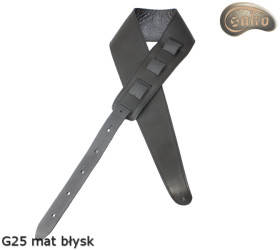 Gitarren-/Bassgurt G25 aus Echtleder – beidseitig verwendbar (glänzend/matt)