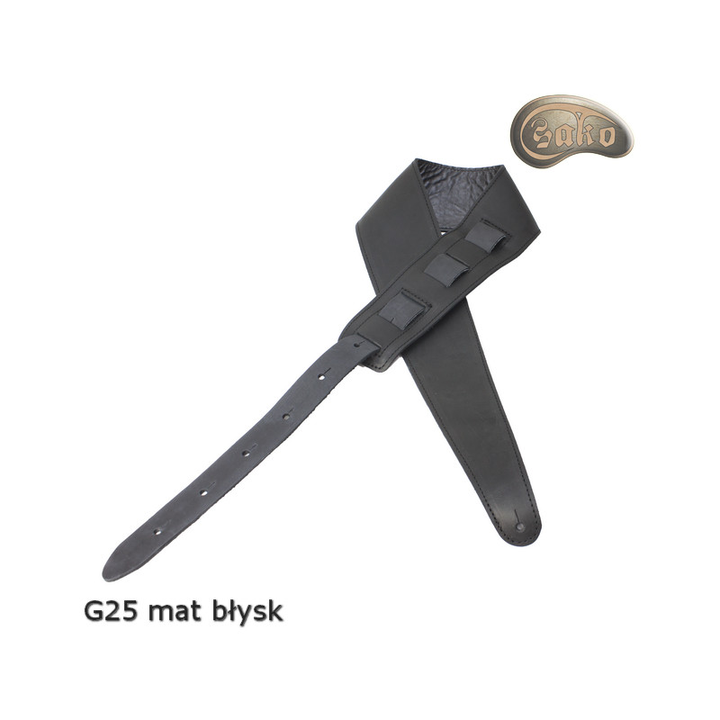 Sangle pour guitare électrique/basse G26, mate, double face, cuir véritable