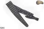 Gitarrengurt G261 für E-Gitarre/Bass – matt, beidseitig verwendbar, Echtleder