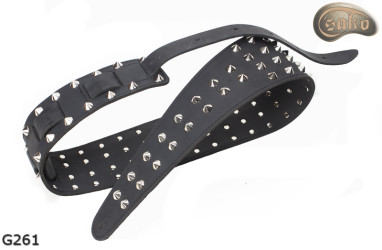 Gitarrengurt G261 für E-Gitarre/Bass – matt, beidseitig verwendbar, Echtleder