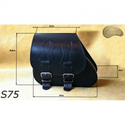 LEATHER SADDLEBAG S75 H-D DYNA