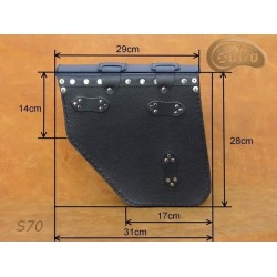 LEATHER SADDLEBAG S70 BASIC H-D DYNA