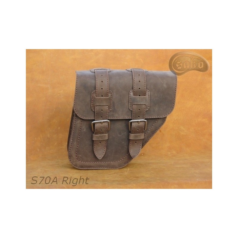 LEATHER SADDLEBAG S70 REAL H-D DYNA