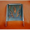 Narrow luggage carrier FLAME made of stainless steel