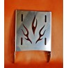 Narrow luggage carrier FLAME made of stainless steel