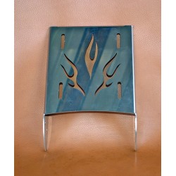 Narrow luggage carrier FLAME made of stainless steel