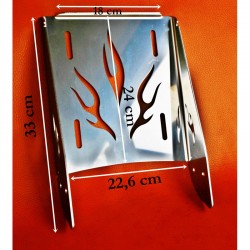 Porte-moto FLAME étroit en acier inoxydable -  étroit