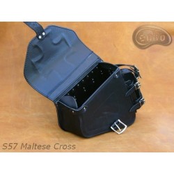 LEATHER SADDLEBAG S57 THE MALTA CROSS  H-D SPORTSTER