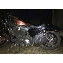 LEATHER SADDLEBAG S57 THE MALTA CROSS  H-D SPORTSTER